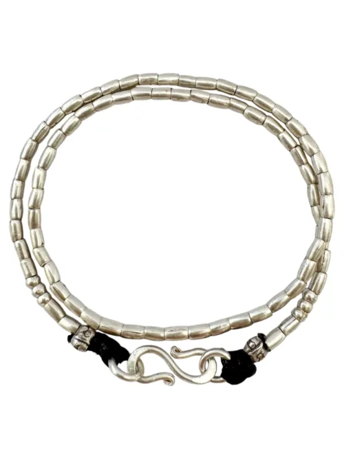 tight double sterling silver wrap bracelet for everyday wear water safe