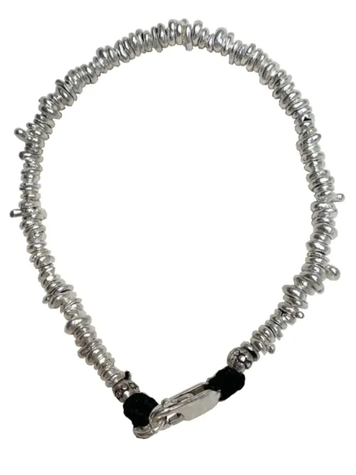 pure silver bracelet perfect two add texture to and beach bracelet stack. ocean safe