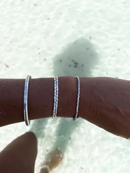 minimal dainty style pure silver bracelet. sterling silver jewellery. Faceted Minimals Bracelet
