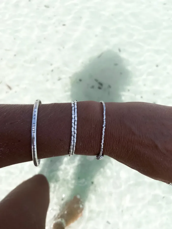 minimal dainty style pure silver bracelet. sterling silver jewellery. Faceted Minimals Bracelet