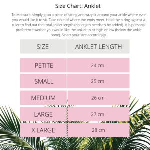 rico designs anklet size chart