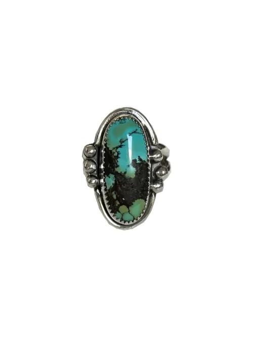 handmade sterling silver natural turquoise ring by rico designs silver jewellery. handmade in Sydney Australia
