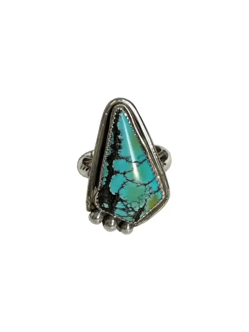 handmade sterling silver natural turquoise gemstone ring by rico designs silver jewellery. handmade in Sydney Australia