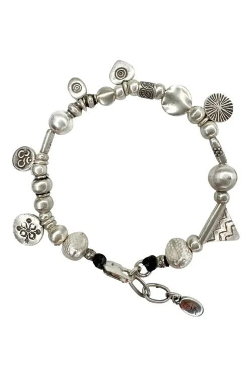 multi charm pure silver women's bracelet tug proof made for active mums ocean safe