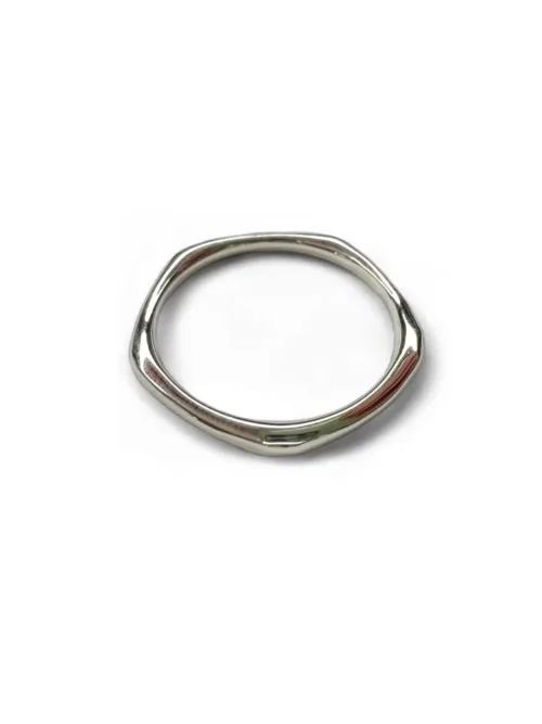 sterling silver organic shape stack ring. ocean safe