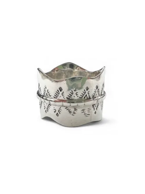 wide band chunky sterling silver ring. ocean safe