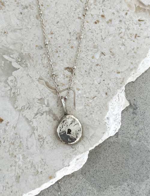 sterling silver initial pendant necklace