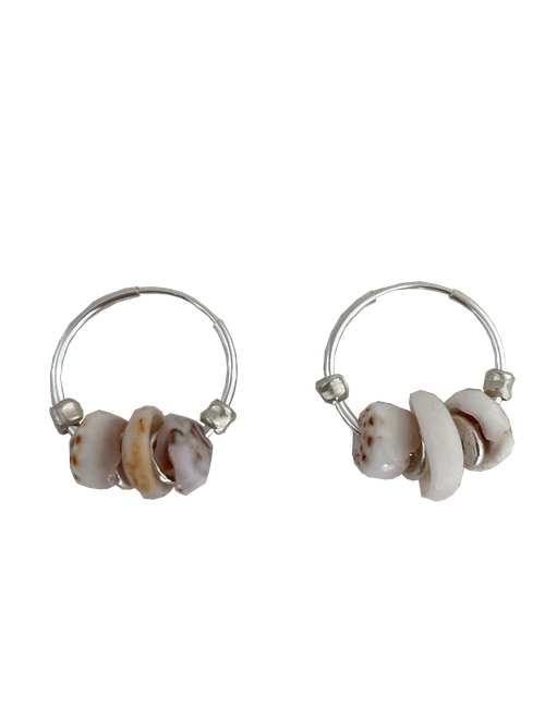 shell hoop earrings