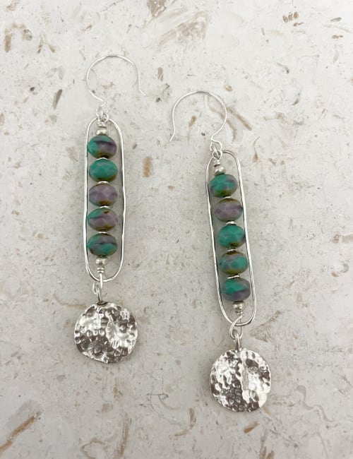 silver drop earrings