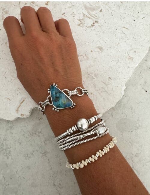 solid boulder opal bracelet