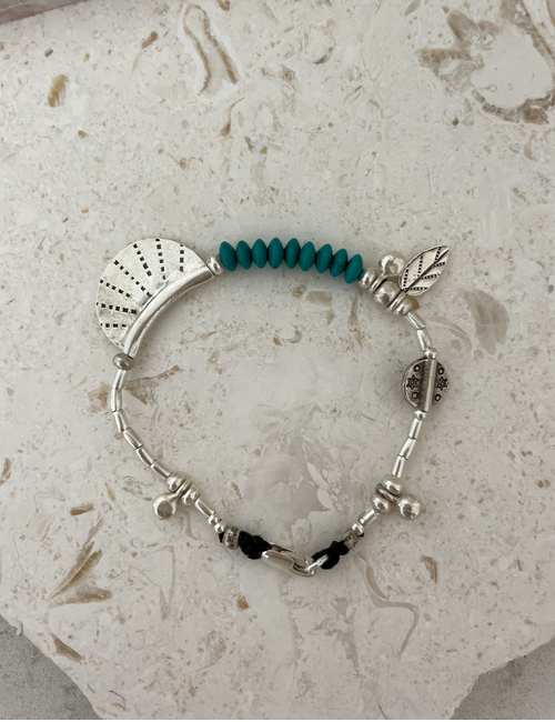 green turquoise crescent bracelet