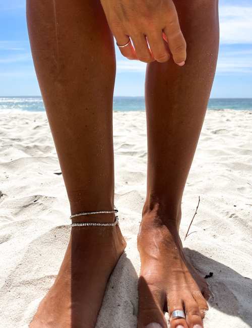 silver anklet