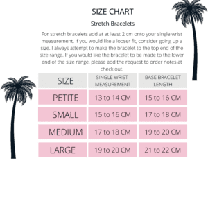 Size chart Stretch Bracelets