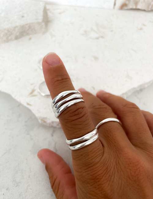 sterling silver free form ring