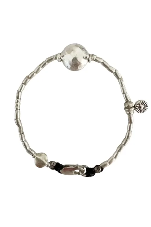 pure silver women's bracelet. wear everyday. ocean safe. tug proof, perfect for active mums.