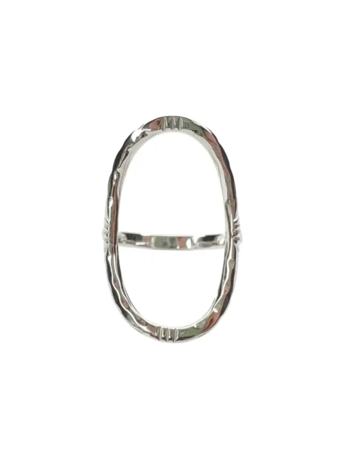 sterling silver oval ring. Simple design yet eye catching ring. Ocean safe