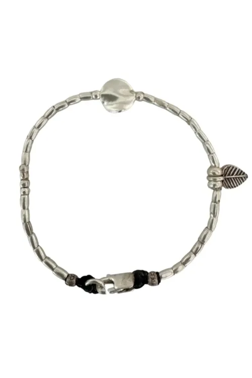 pure silver simple style bracelet. Handmade for everyday wear. Ocean safe. Tug proof for active mums.