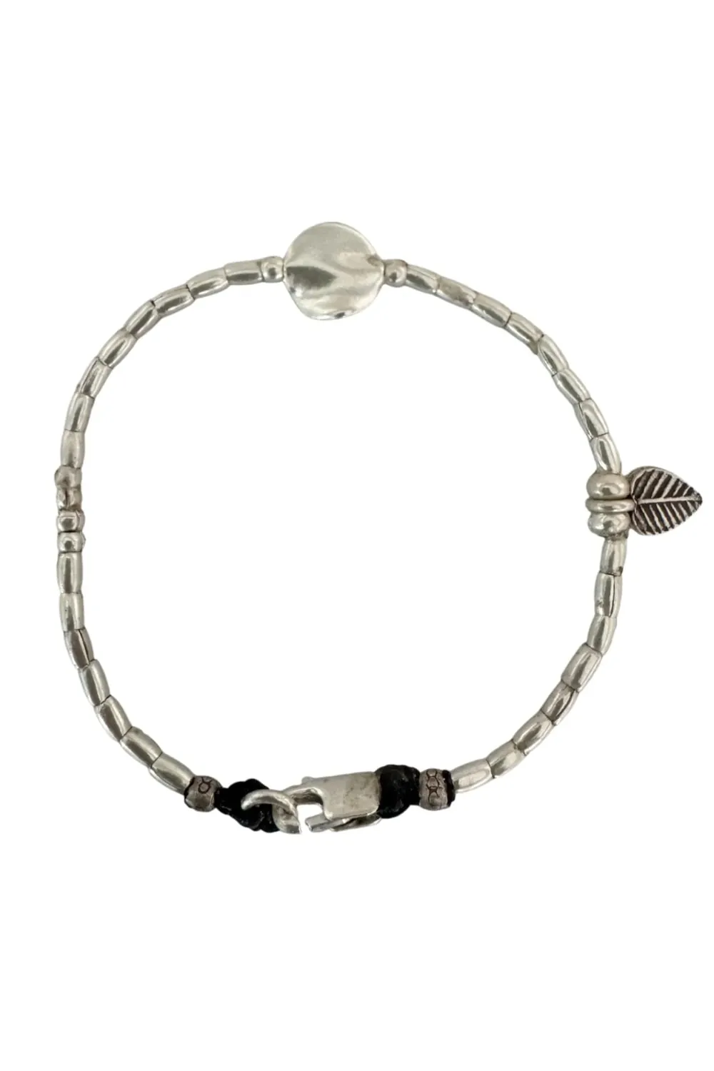 pure silver simple style bracelet. Handmade for everyday wear. Ocean safe. Tug proof for active mums.