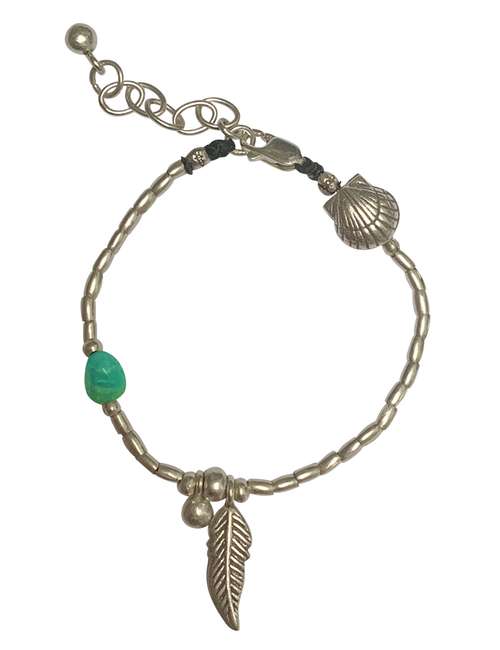 Amazonite Feather Bracelet