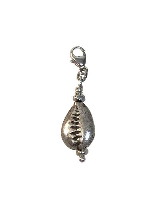 Silver Cowrie Shell Charm