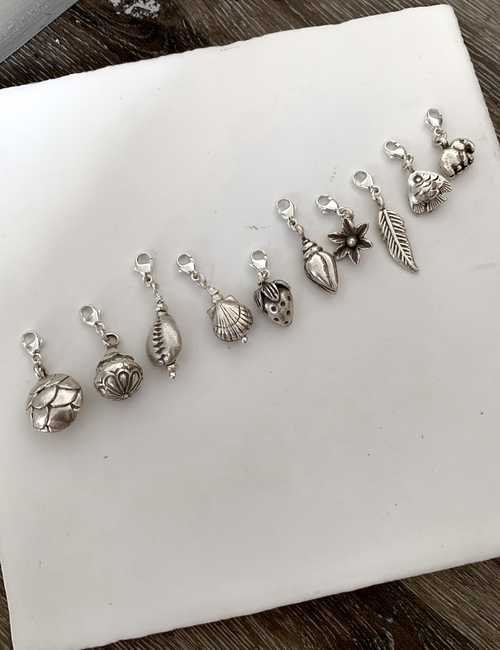 Silver Fish Scale Charm - Image 2