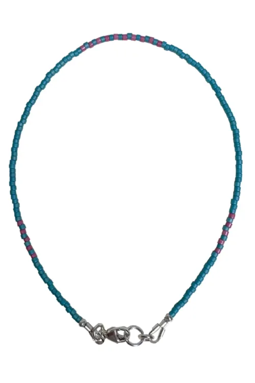 minimal style seed bead anklet.