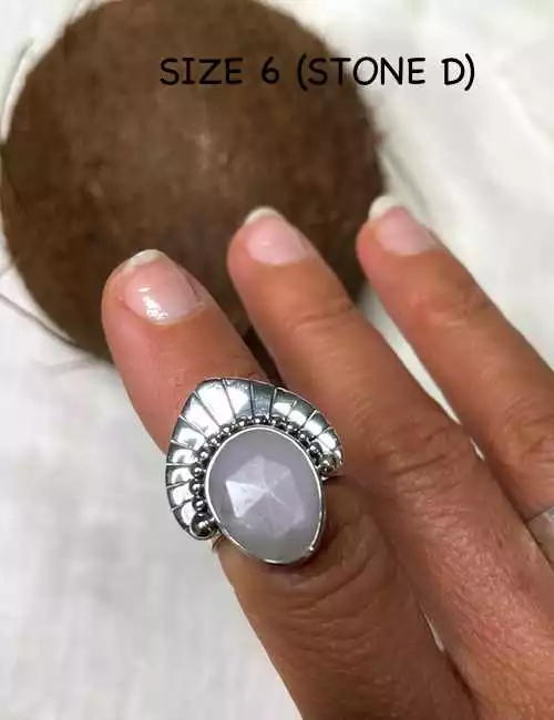 pink empress silver ring with pink opal gemstone