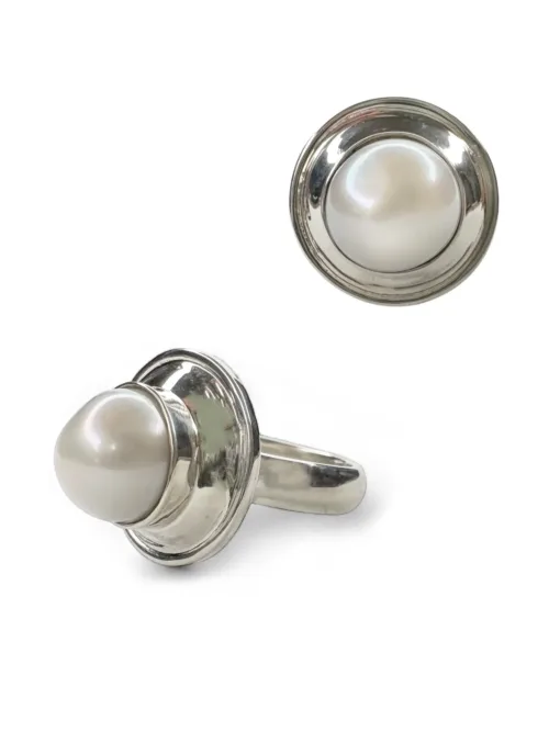 sterling silver pear cocktail ring. water safe