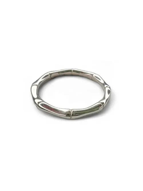 sterling silver bamboo look stack ring. Made for stacking. ocean safe