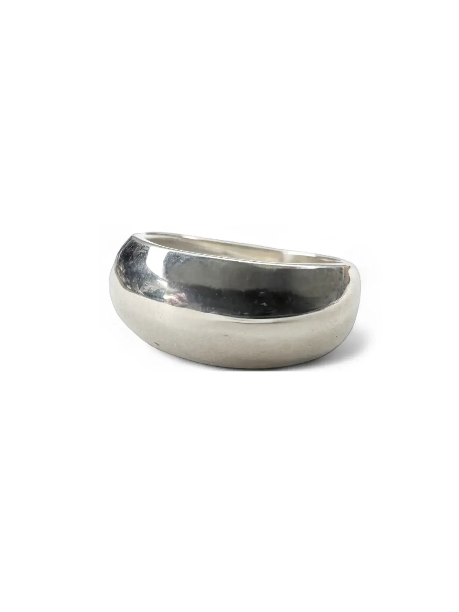 sterling silver ring. Chunky dome style silver ring. Ocean safe and great for a ring stack.