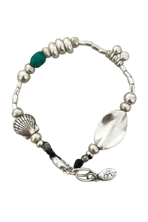 summer style silver jewellery. sterling silver bracelet made for stacking - water safe for everyday wear. A great option for a bracelet stack