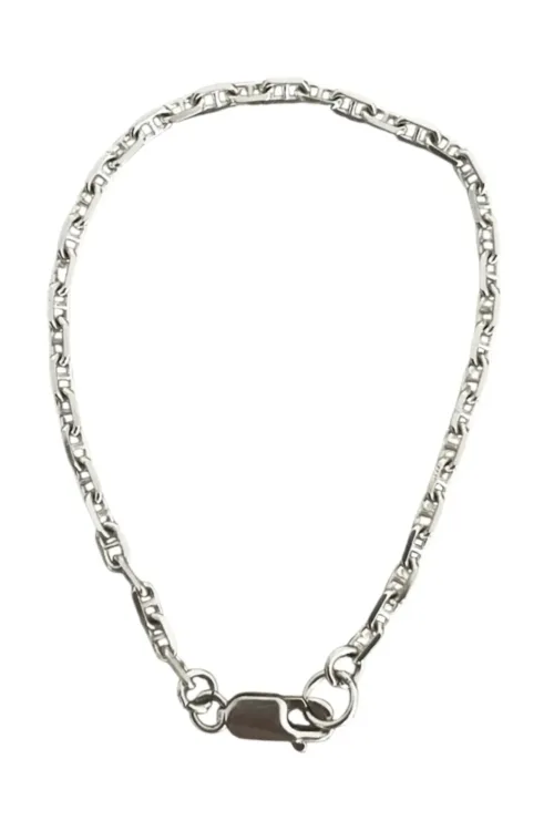 sterling silver chain bracelet, dainty style to wear everyday. Looks great worn solo or in a bracelet stack. Ocean safe.
