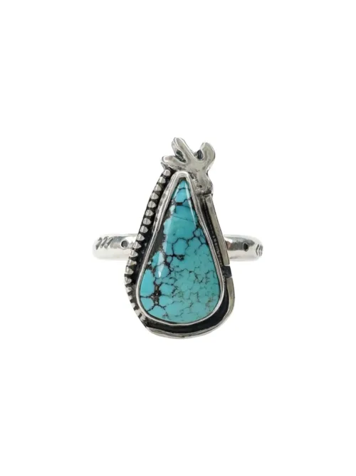 cactus sterling silver blue turquoise ring handmade in australia green blue turquoise one of a kind ring ocean safe