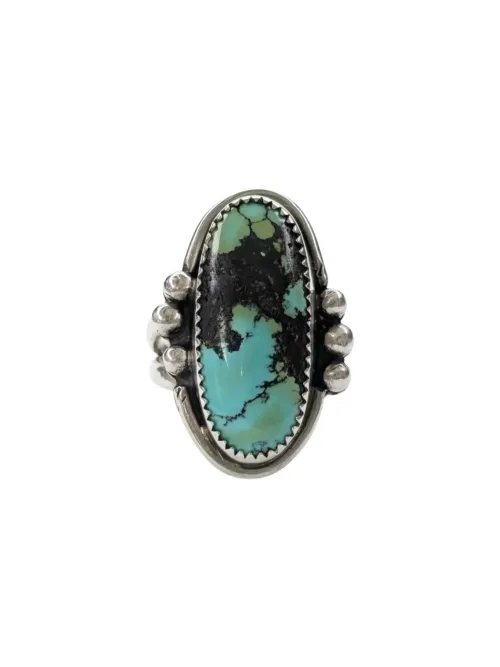 handmade sterling silver natural turquoise ring by rico designs silver jewellery. handmade in Sydney Australia