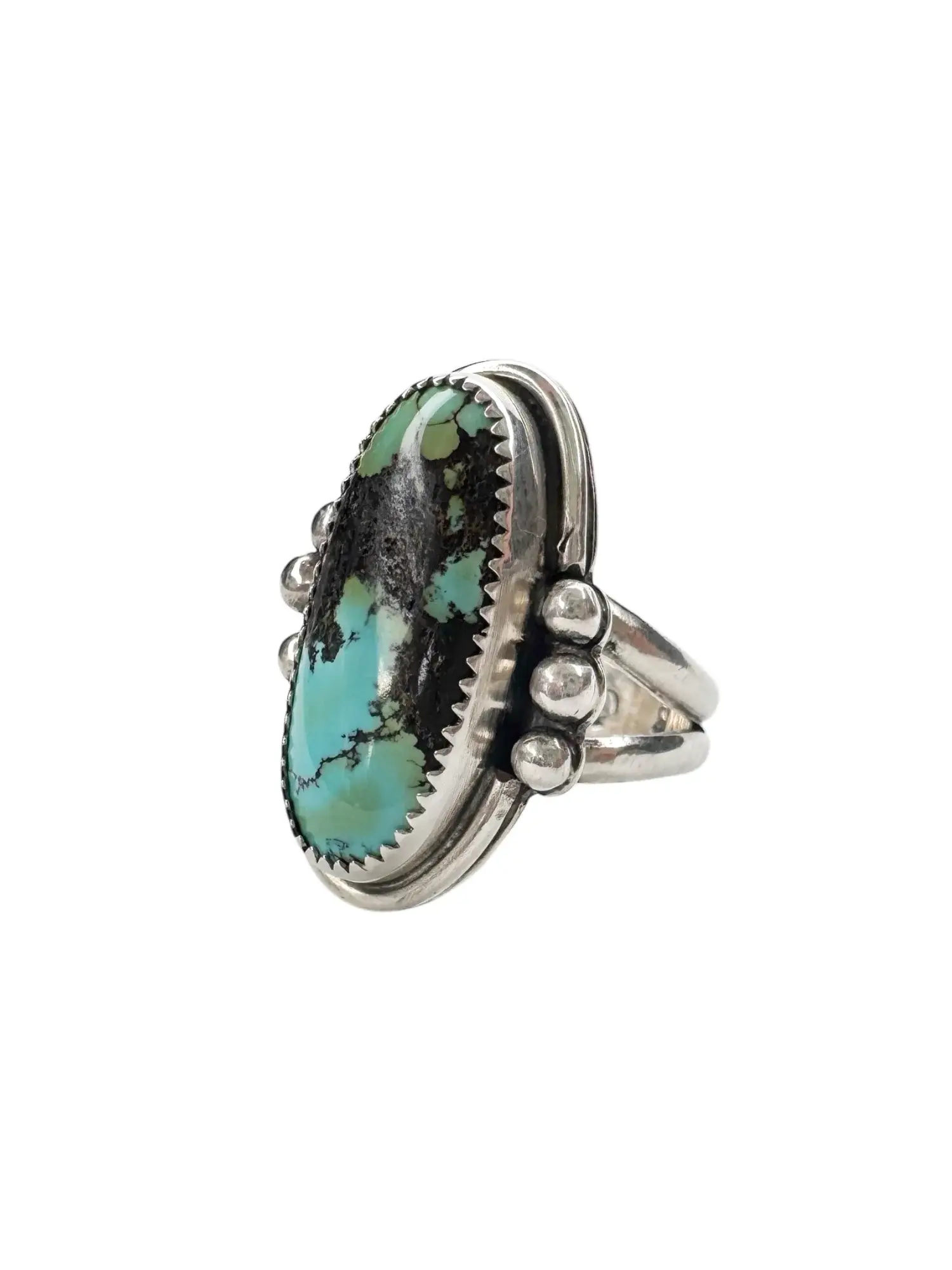handmade sterling silver natural turquoise ring by rico designs silver jewellery. handmade in Sydney Australia