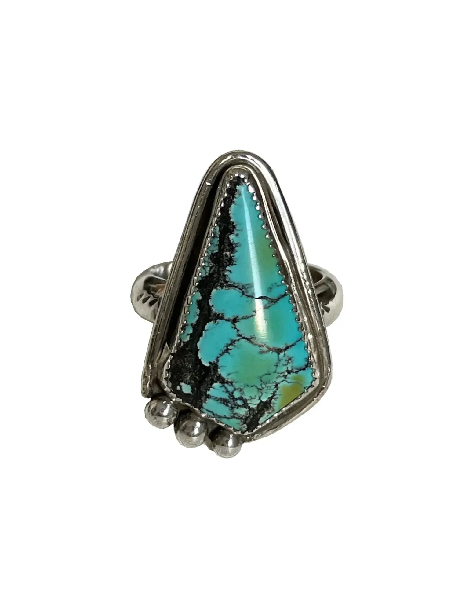 handmade sterling silver natural turquoise gemstone ring by rico designs silver jewellery. handmade in Sydney Australia