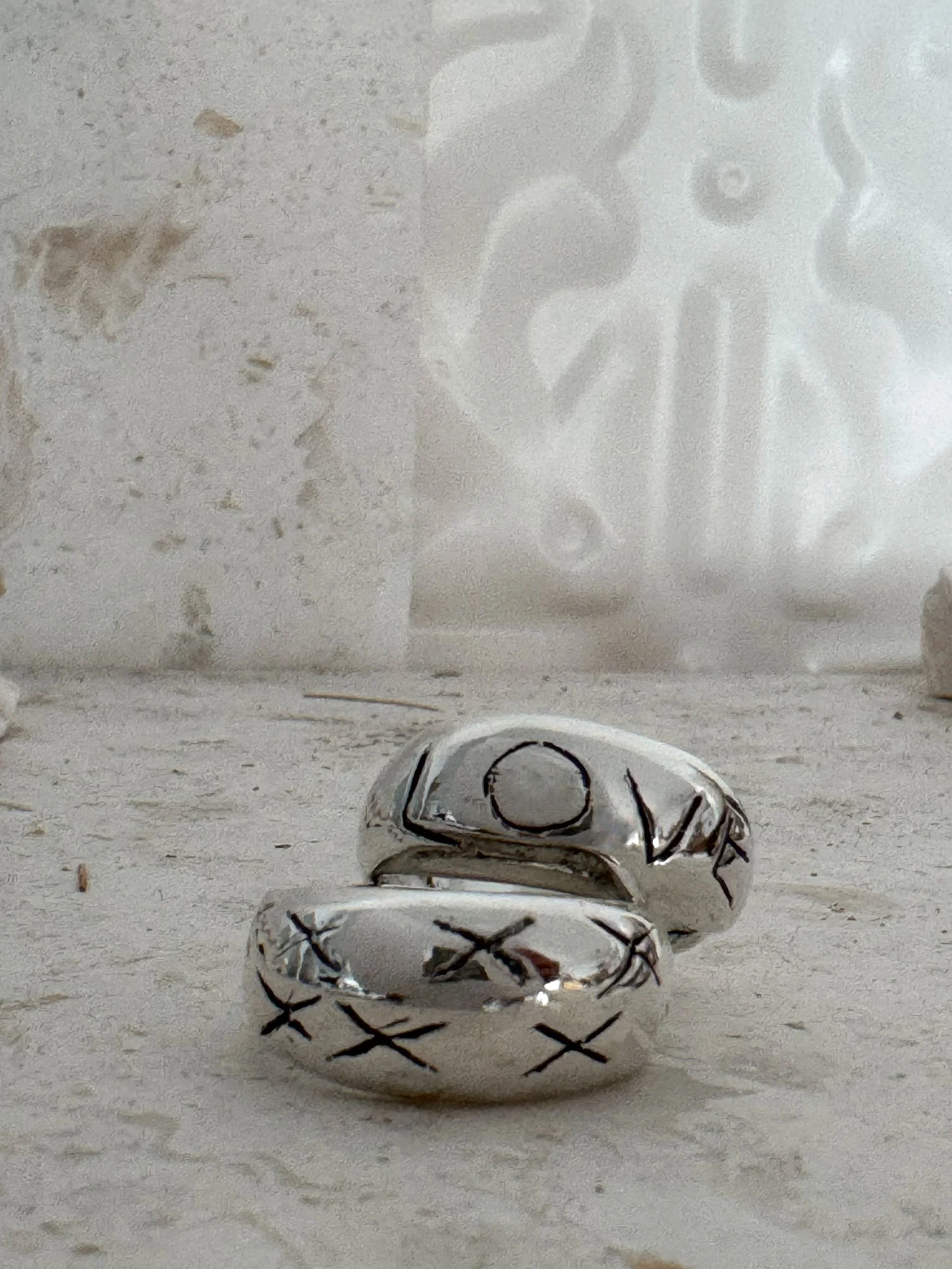 chunky sterling silver dome ring. handmade in australia, LOVE silver ring. Ocean Safe