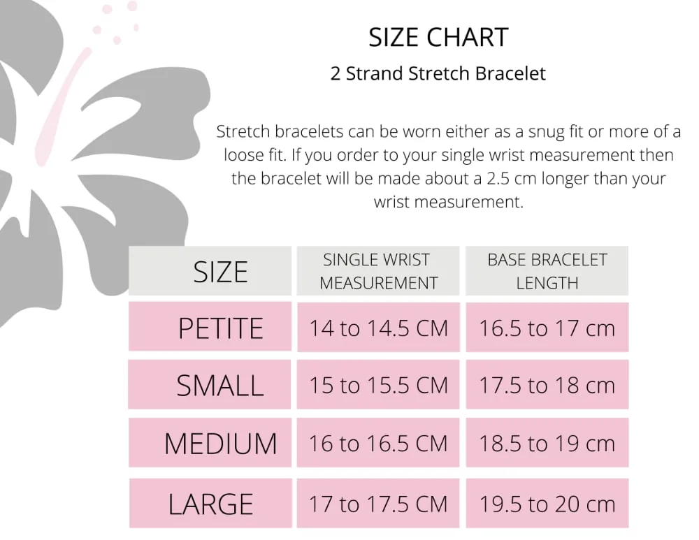 handmade silver jewellery bracelet size chart