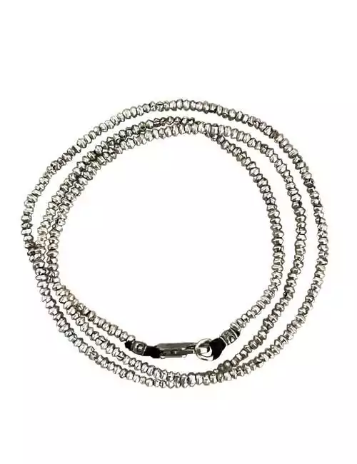 silver bicone wrap bracelet