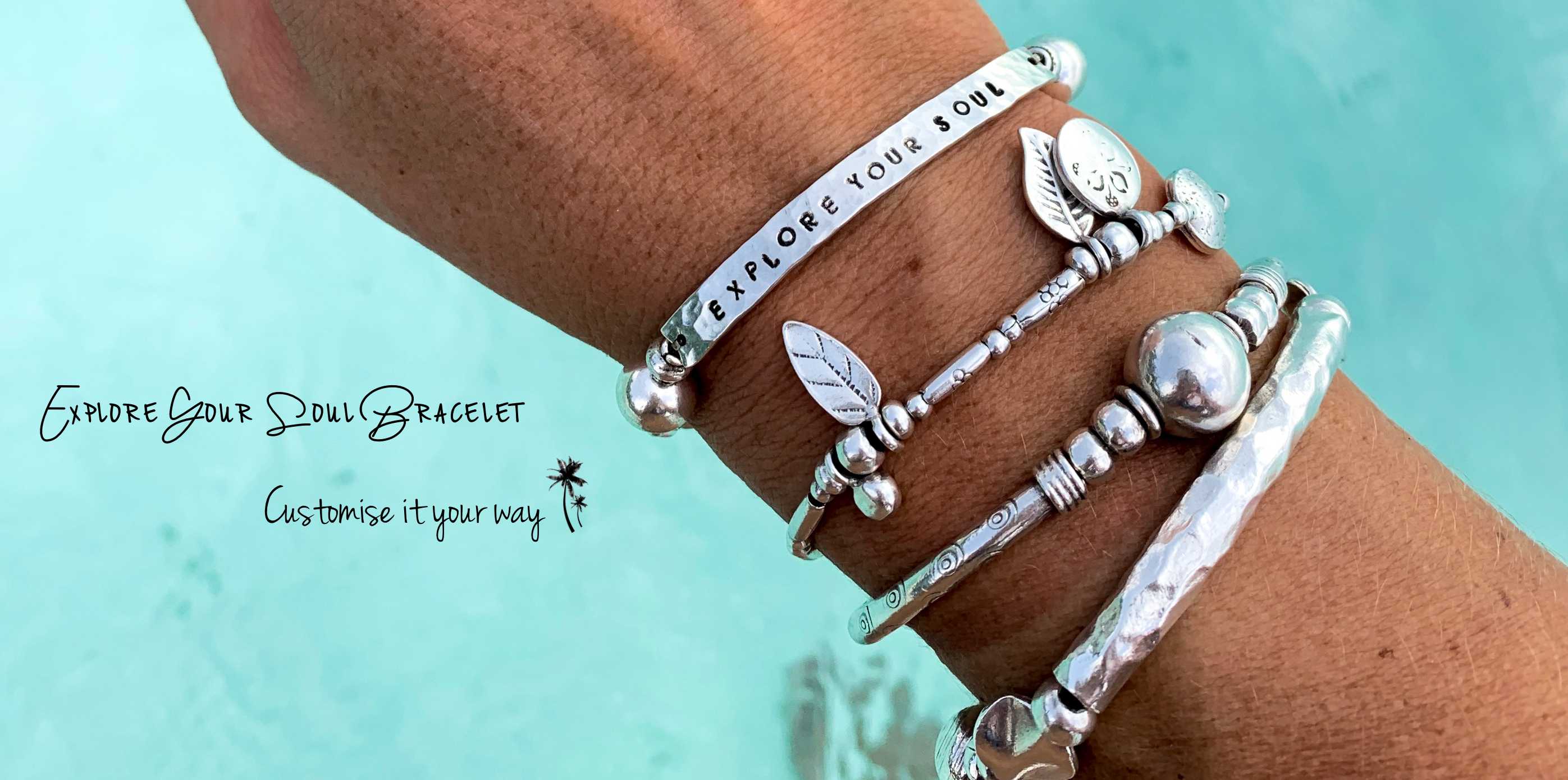 Rico Designs pure silver bracelet stack