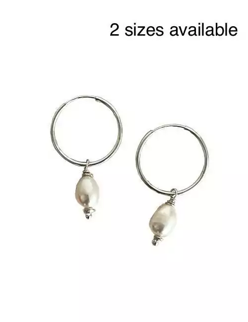 sterling silver hoop earrings