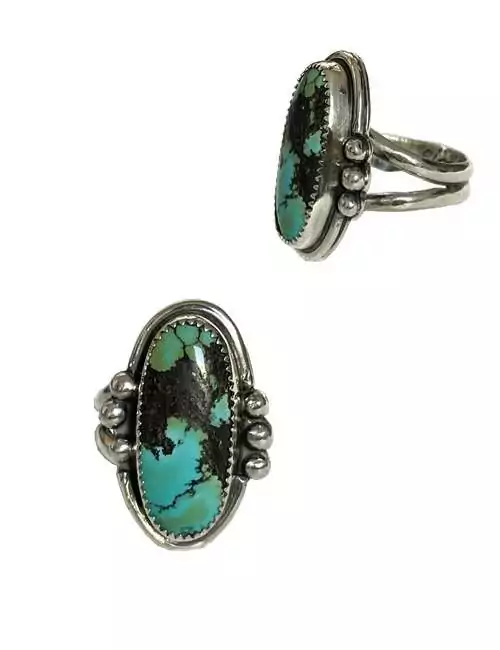 turquoise gemstone silver ring