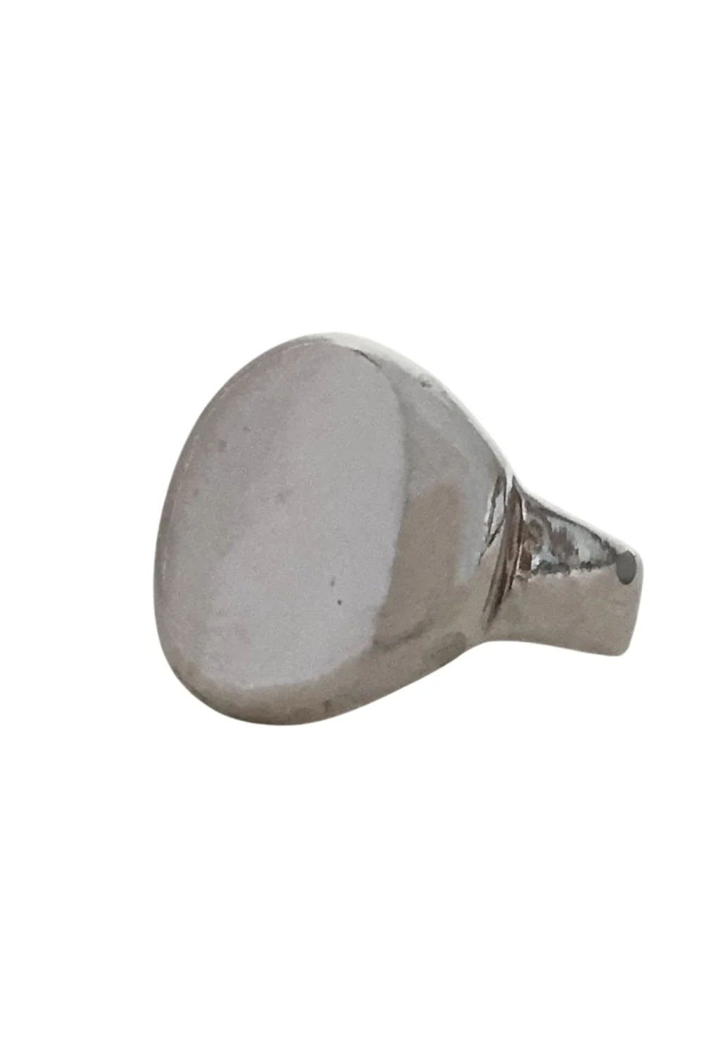 sterling silver round signet ring chunky style ring