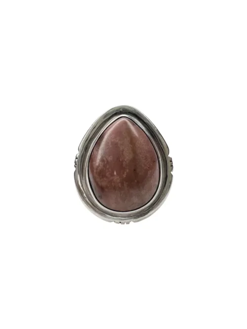 rhodonite gemstone sterling silver ring ocean safe
