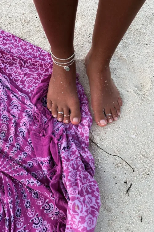 simple style pure silver anklet. Made to wear everyday. Staple jewellery - ocean safe