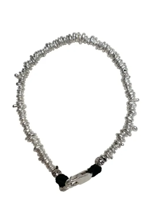 pure silver bracelet perfect two add texture to and beach bracelet stack. ocean safe