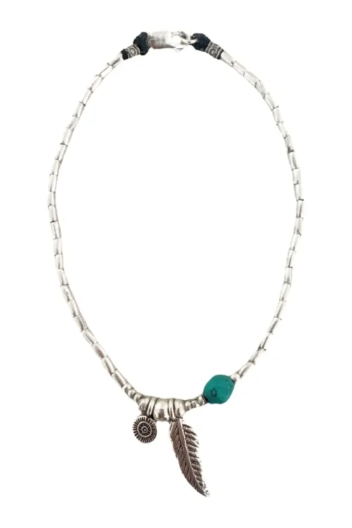 pure silver anklet with feather charm and single gemstone. Customise your stone. Staple jewellery for everyday - ocean safe.