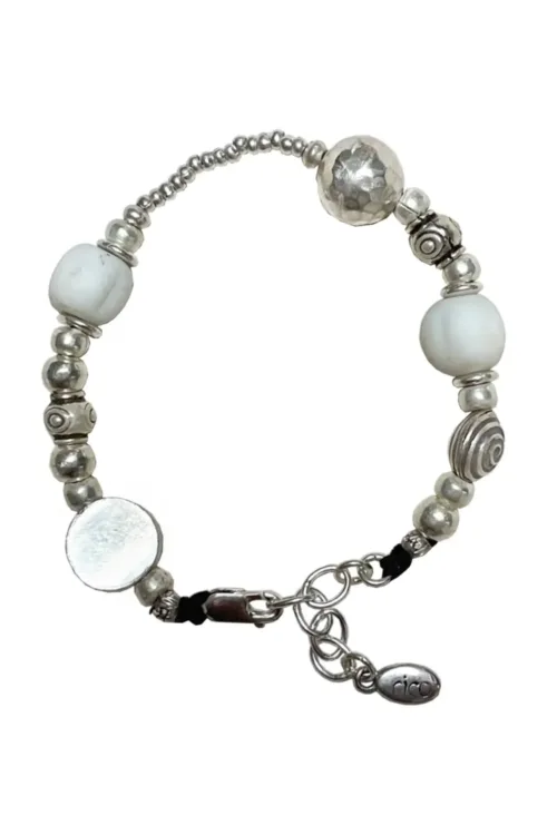 pure silver bracelet with rustic recycled glass. chunky style. the perfect addition to add texture to your bracelet stack. ocean safe silver jewelry