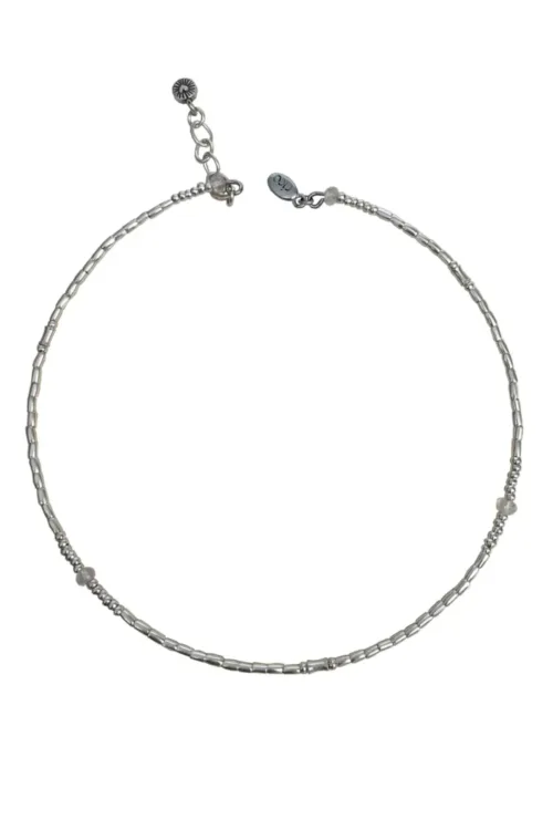 pure silver choker necklace for everyday handmade in Sydney australia.