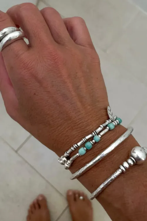 amazonite gemstone bracelet with sterling silver women's bracelet